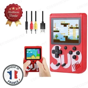 Mini Console Rétro Portable 400 Jeux – TV Game Box 3.0 Rouge – Console Jeux Vidéo Classiques et Rétro