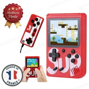 Mini Console Rétro Portable Rouge – 400 Jeux Intégrés – TV Game Box 3.0 avec Manette Pad – Console Jeux Vidéo Classiques 2 Joueurs