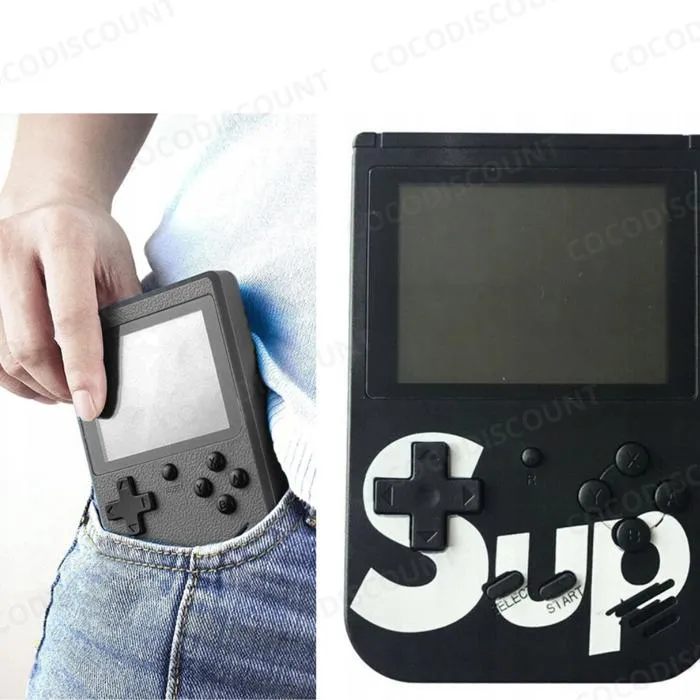 Console Rétro Portable Noire – 400 Jeux Classiques Intégrés – TV Game Box 3.0 avec Manette Multijoueur – Image 2