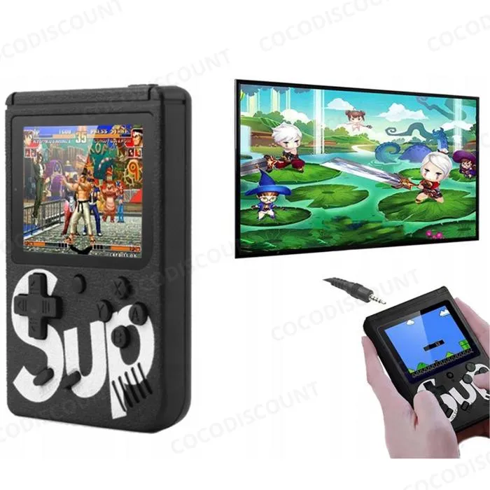 Console Rétro Portable Noire – 400 Jeux Classiques Intégrés – TV Game Box 3.0 avec Manette Multijoueur – Image 3