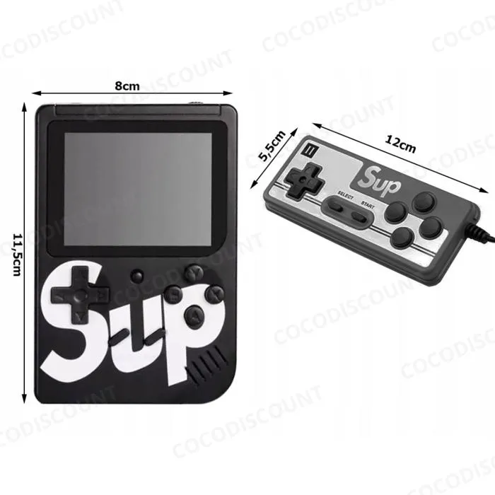 Console Rétro Portable Noire – 400 Jeux Classiques Intégrés – TV Game Box 3.0 avec Manette Multijoueur – Image 5