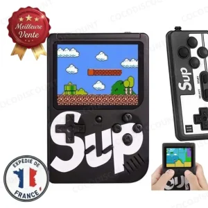 Console Rétro Portable Noire – 400 Jeux Classiques Intégrés – TV Game Box 3.0 avec Manette Multijoueur