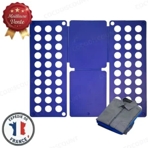 Planche large à plier les vêtements -Pliage rapide et précis pour chemises, t-shirts et pulls-rangement pratique