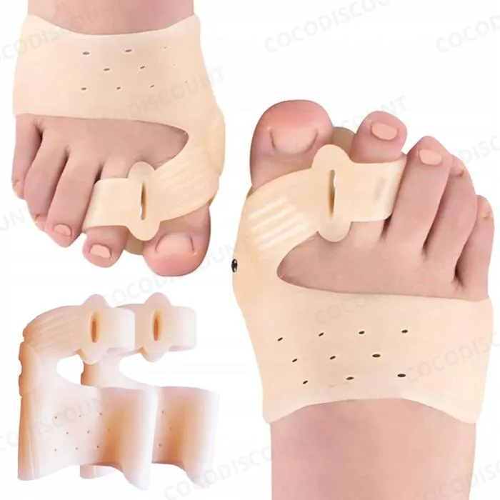 Lot de 2 Séparateurs d’Orteils Hallux Valgus en Gel – Orthèse Correcteur d’Oignon avec Aimants Magnétiques pour Soulager la Douleur du Pied – Image 2