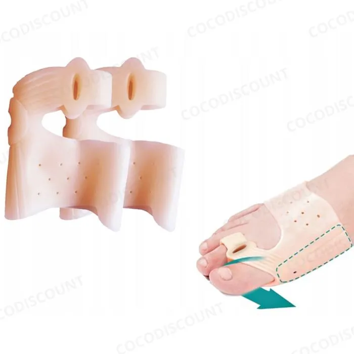 Lot de 2 Séparateurs d’Orteils Hallux Valgus en Gel – Orthèse Correcteur d’Oignon avec Aimants Magnétiques pour Soulager la Douleur du Pied – Image 4