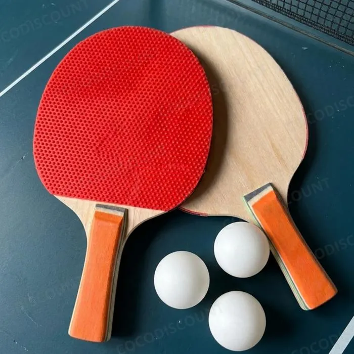 Raquette de Ping-Pong avec 3 Balles – Set Tennis de Table Complet pour Débutant, Loisir et Entraînement – Image 2