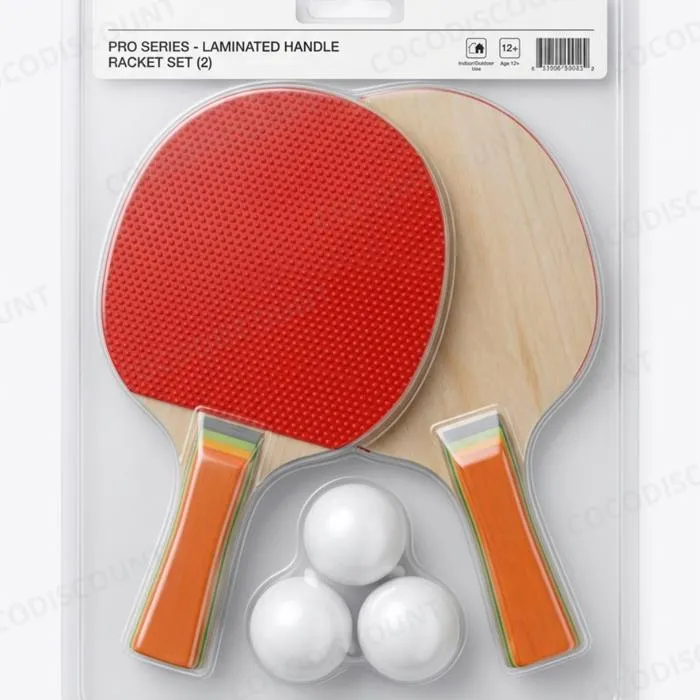 Raquette de Ping-Pong avec 3 Balles – Set Tennis de Table Complet pour Débutant, Loisir et Entraînement – Image 3