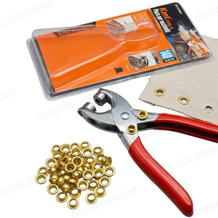 Kit Pince à Œillets 7 mm + 100 Œillets – Accessoire Bricolage, Couture, DIY et Loisirs Créatifs – Image 2