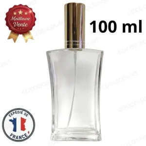 Vaporisateur 100 ml Parfum en verre- Voyage – Flacon Spray Rechargeable – Atomiseur Vide pour Eau de Toilette et Cosmétique