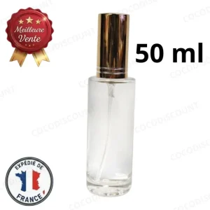 Vaporisateur en Verre 50 ml pour Parfum – Spray Rechargeable de Voyage – Atomiseur Vide pour Eau de Toilette et Cosmétiques