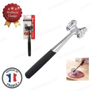 Attendrisseur viande INOX Marteau à Viande – Maillet de Cuisine pour Attendrir Boeuf, Poulet
