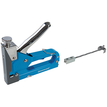 Agrafeuse Cloueuse Manuelle 3 en 1 Silverline 300 Agrafes inclus 8, 10,12 mm –Bricolage,Tapisserie, Bois – Image 3