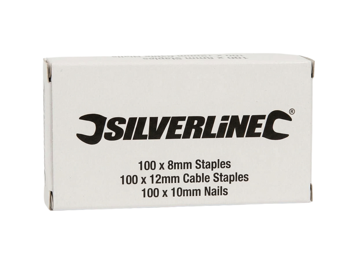 Agrafeuse Cloueuse Manuelle 3 en 1 Silverline 300 Agrafes inclus 8, 10,12 mm –Bricolage,Tapisserie, Bois – Image 5